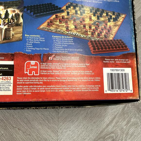 Stratego Original Board Game Royal Jumbo Patch Battlefield Strategy - Picture 6 of 6